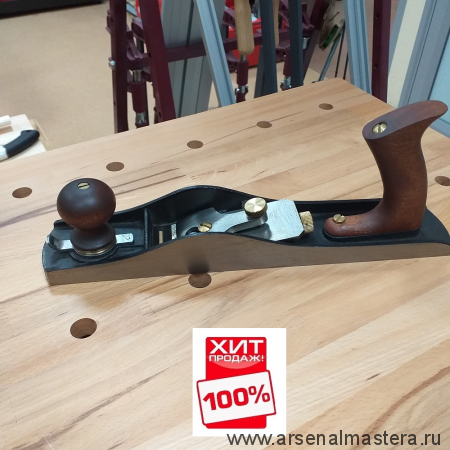 ЗИМА СКИДКИ ХИТ! Рубанок торцовочный N 62 Low Angle Jack Plane сталь, ширина ножа 50 мм. длина подошвы 350 мм GOLDRATIO М00023175