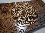 Нарды резные "Конь" средние 50