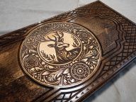 Нарды резные "Лесной олень" большие 60