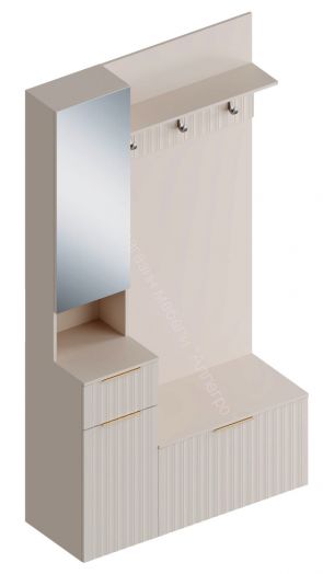 Прихожая с зеркалом "Тефия" (левое исполнение)