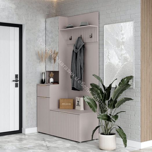 Прихожая с зеркалом "Тефия" (левое исполнение)