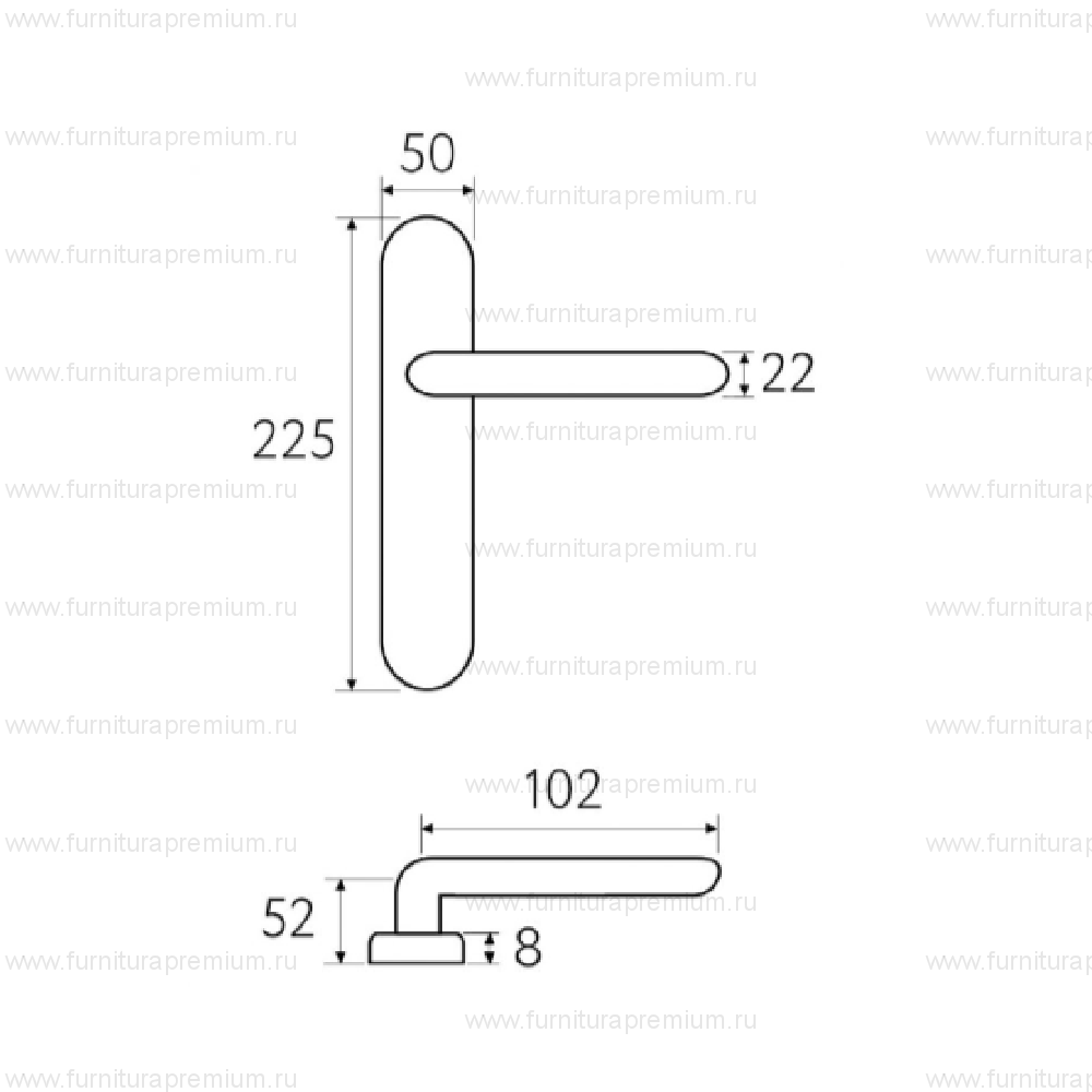 Ручка на планке Fratelli Cattini  Napoli Cyl PL248