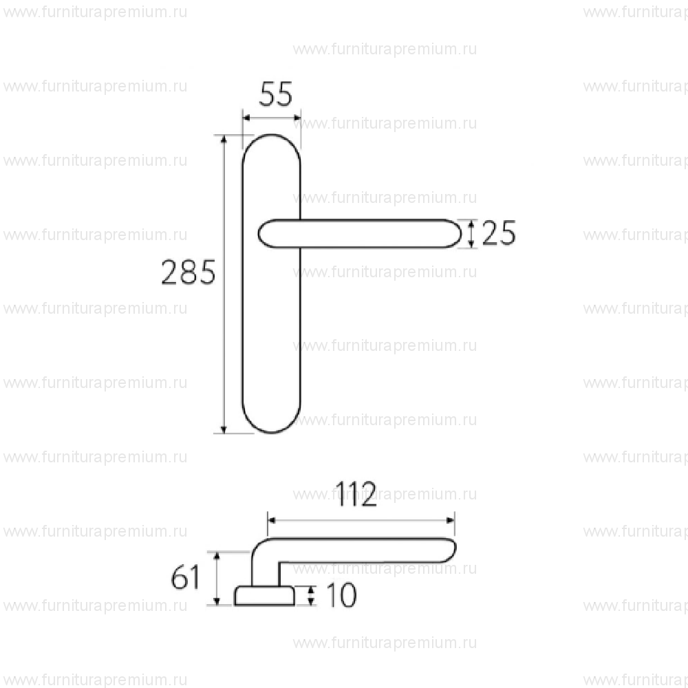 Ручка на планке Fratelli Cattini  Napoli PL96