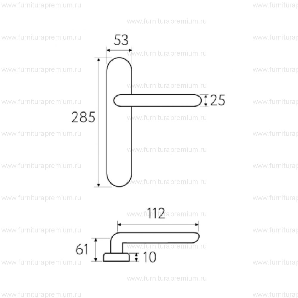 Ручка на планке Fratelli Cattini  Napoli PL288