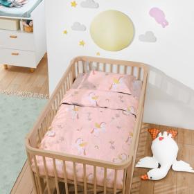 Детское постельное бельё "Крошка Я" Baby unicorn 112*143 см, 60*120+20 см, 40*60 см, бязь 125 г/м2, хл 100%