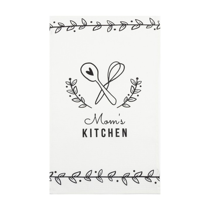 Полотенце "Доляна" Mom's kitchen 35х60 см, 100% хлопок, вафля 160 г/м2