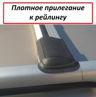 Багажник на рейлинги Suzuki Jimny 1998-2018, Lux Hunter, серебристый, крыловидные аэродуги