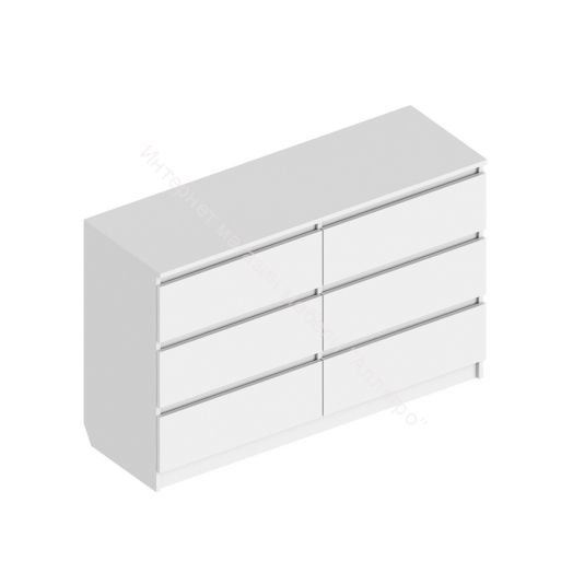 Комод с 6 ящиками 1200 "Бьянко"