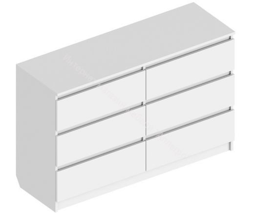 Комод с 6 ящиками 1200 "Бьянко"