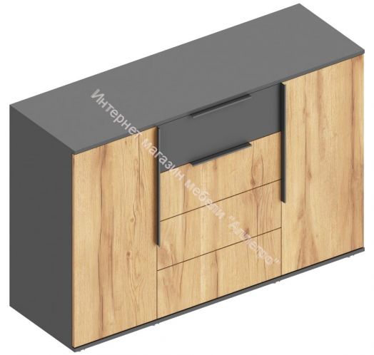 Комод 2-ств. c 4 ящиками "Стил"