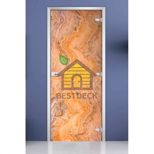 Стеклянная межкомнатная дверь с фотопечатью DW «Textures-16»