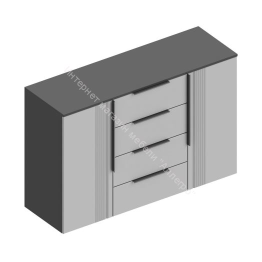 Комод 2 ств. с 4 ящиками "Вита"