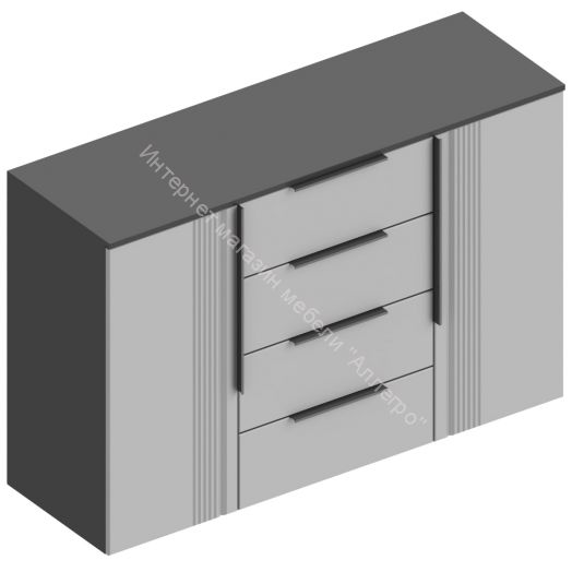 Комод 2 ств. с 4 ящиками "Вита"