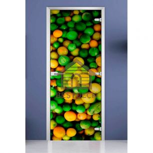 Стеклянная межкомнатная дверь с фотопечатью DW «Fruite-06»