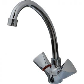 Смеситель двухзахватный для кухни Melodia Dinatro Rus хром MDV40105R