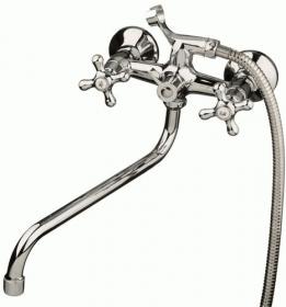 Смеситель двухзахватный для ванны и душа Melodia Galateo хром MDV40241