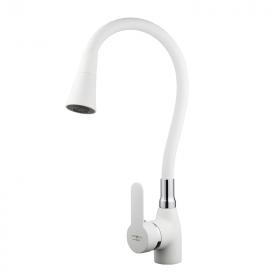 Смеситель однозахватный для кухни Melodia Ostessa белый MDV40617White