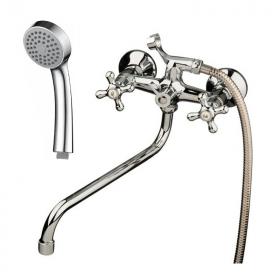 Смеситель двухзахватный для ванны и душа Melodia Galateo Rus хром MDV40241R