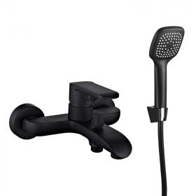 Смеситель однозахватный для ванны и душа Melodia Heavy Metal черный MDV35640bk
