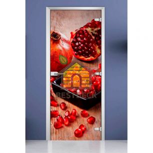 Стеклянная межкомнатная дверь с фотопечатью DW «Fruite-16»