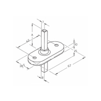 Оконная ручка Extreza  Canna 327 HW схема