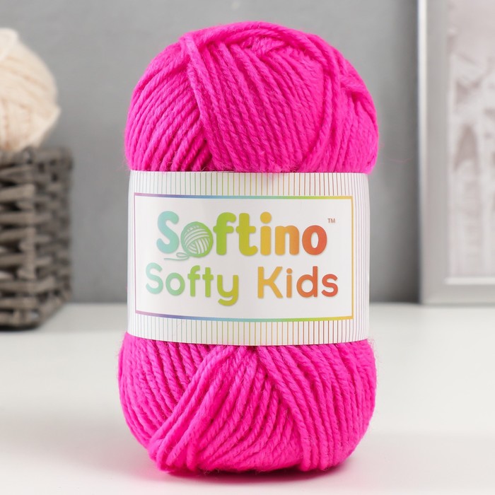 Пряжа 100% акрил "Softy Kids" 90м ±5м 50 гр цвет 12 тёплый розовый