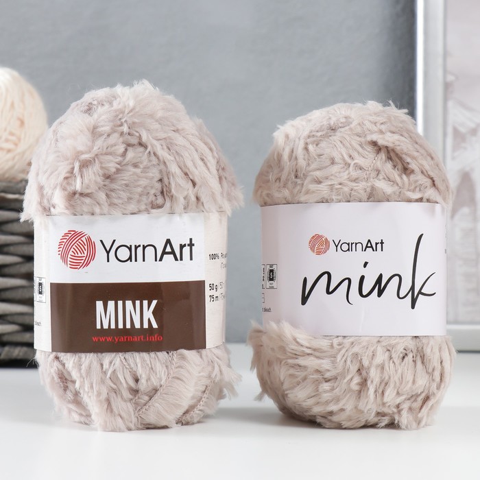 Пряжа для вязания спицами, крючком YarnArt, Mink, 100% полиамид, 75 м/50 г, (337 серо-бежевый)