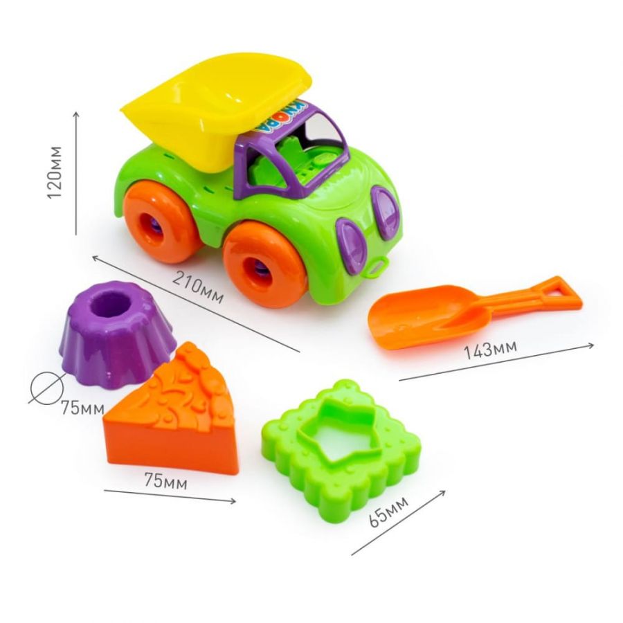 Песочный набор с машинкой "Непоседа" КНОПА