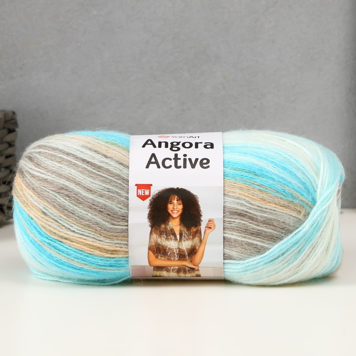 Пряжа для вязания спицами, крючком YarnArt, Angora Active, 20% шерсть, 80% акрил, 500 м/100 г, (852)