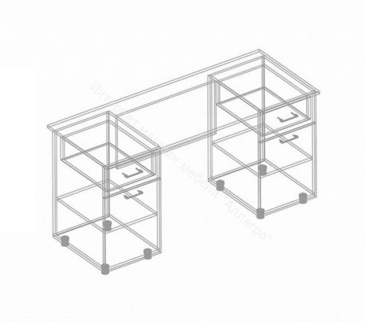 Стол письменный 2-х тумбовый "Милана"