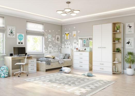 Стол письменный с пеналом "Милана" (правое исполнение)