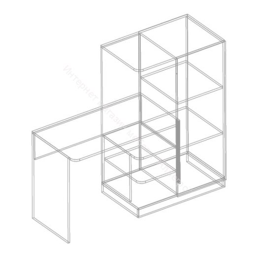 Стол письменный с пеналом "Стил" (правое исполнение)