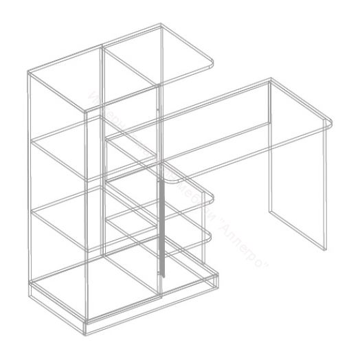 Стол письменный с пеналом "Стил" (левое исполнение)