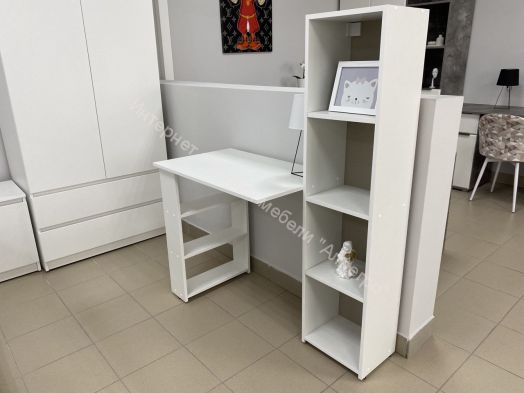 Стол письменный со стеллажом "Бьянко"