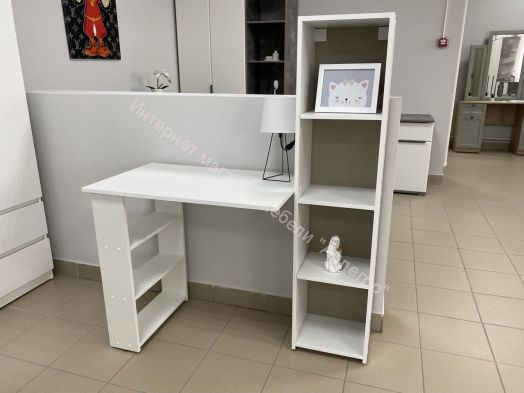 Стол письменный со стеллажом "Бьянко"