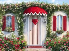 Фон стена "Hearts wall №1"