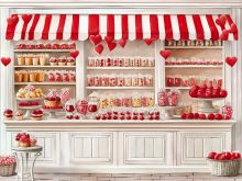 Фон стена "Hearts wall №2"