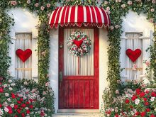 Фон стена "Hearts wall №3"