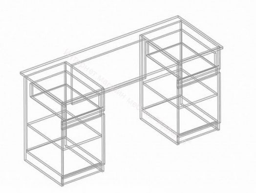 Стол письменный 2-х тумбовый "Тефия"