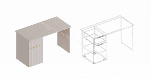 Стол письменный "Тефия" (левое исполнение)