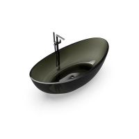 Отдельностоящая ванна Knief Oval Shape Solid Surface из полимерного материала 180х93x56 см 700010 схема 1