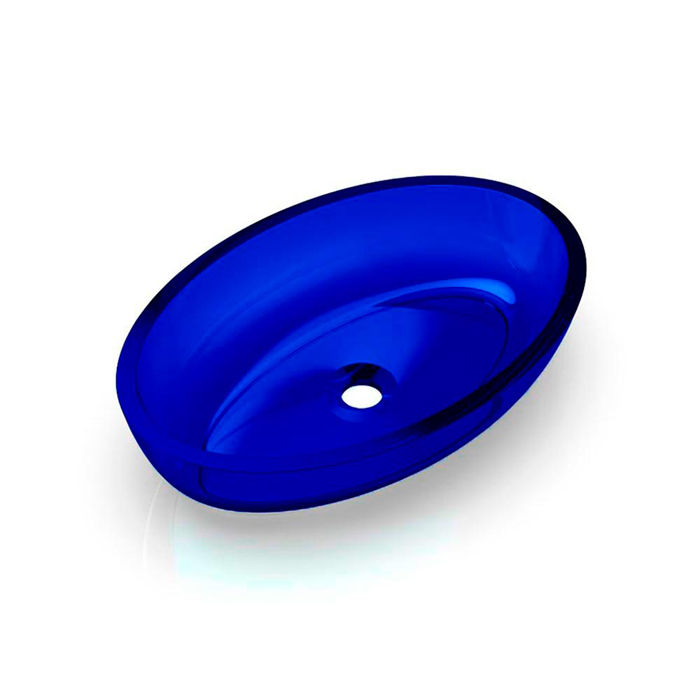 Накладная раковина Knief Oval Shape Solid Surface из полимерного материала без отверстий для смесителя 55x37x13 см 702010 схема 10