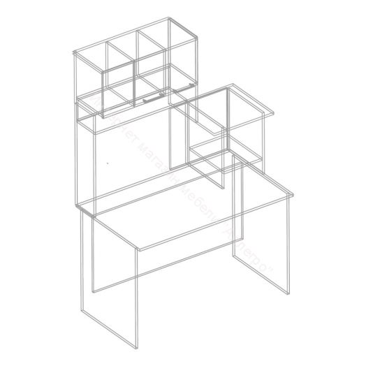 Компьютерный стол "СК-5" Велес Белый лофт