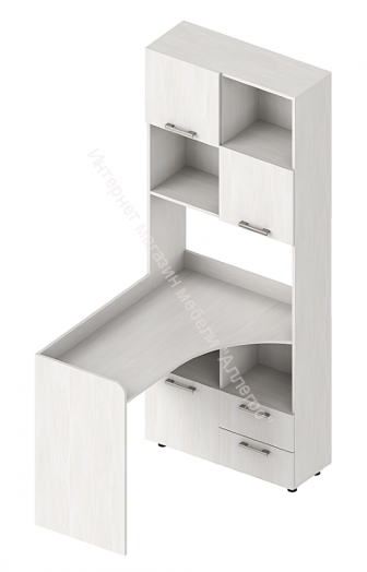 Стол компьютерный "Умка" (правое исполнение) Бодега светлая