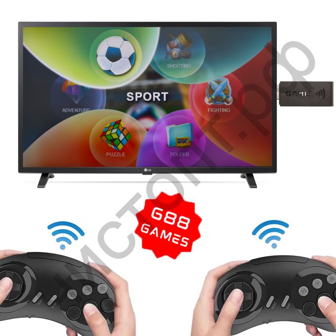 Игровая приставка OT-TYG10   688 игр (16 bit) HDMI  (конс.,TF карта с 688 играми, 2 беспровод. джой., пит. USB )