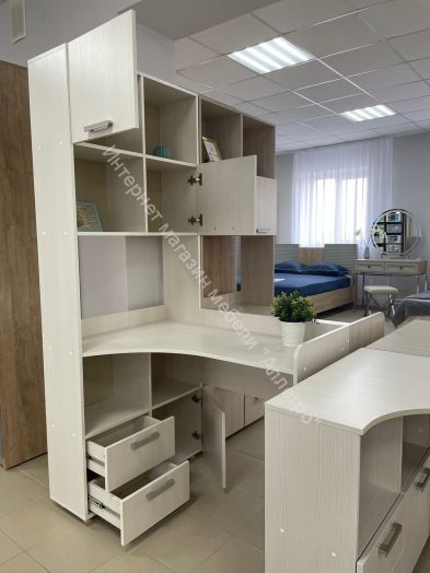 Стол компьютерный "Умка" (левое исполнение) Бодега светлая