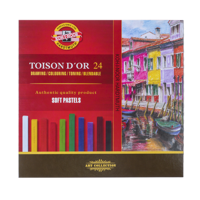 Пастель сухая художественная 24 цвета, Soft Koh-I-Noor TOISON D`OR 8584