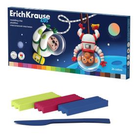 Пластилин 24 цвета, 432 г, ErichKrause "Kids Space Animals", со стеком, в картонной упаковке