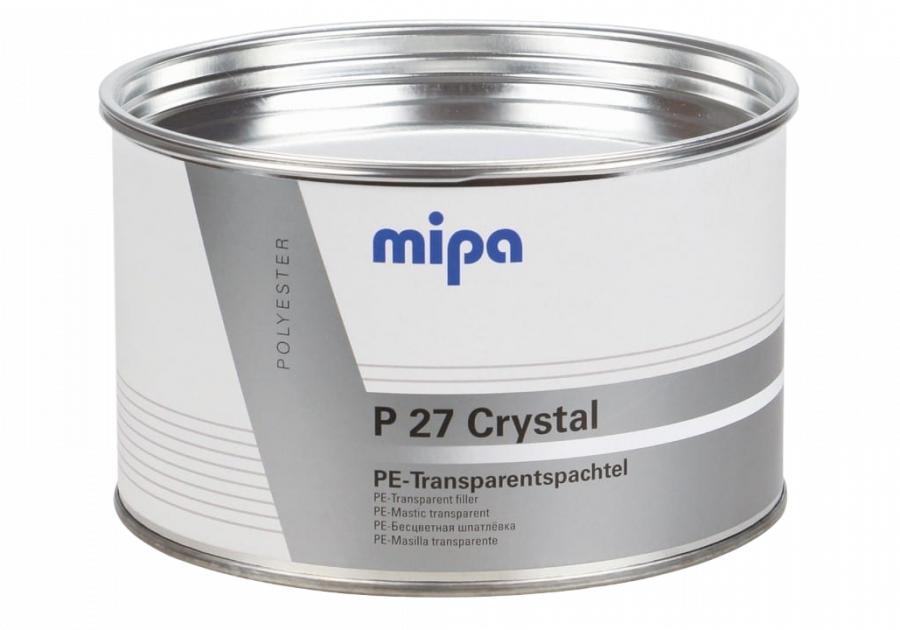 P 27 Crystal PE-Transparentspachtel Шпатлёвка бесцветная(для карбоновых деталей) 1кг