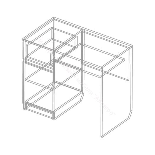 Компьютерный стол "СК-7" Велес (левый) Белый лофт